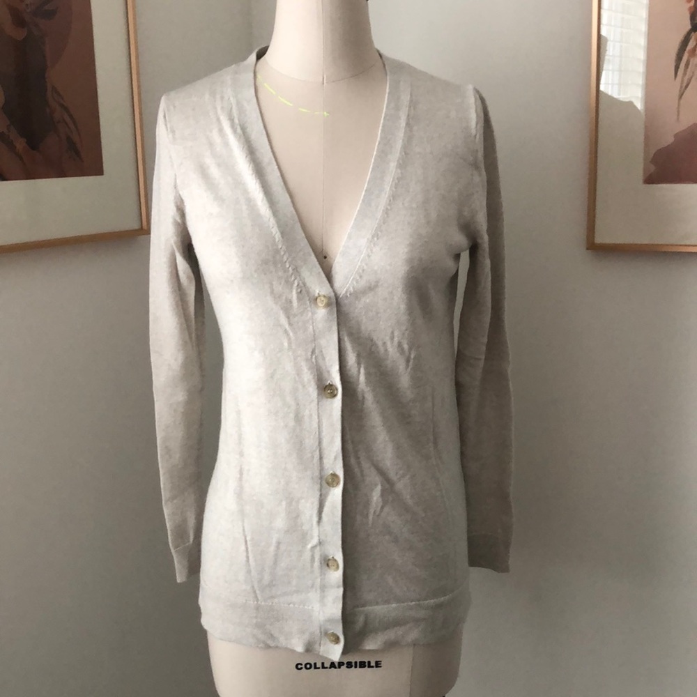 Super Soft Merino Wool blend Cardigan Sweater - J Crew - Oatmeal